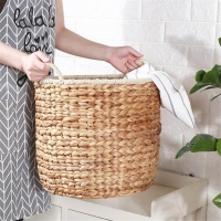 Water Hyacinth Storage Basket With Handles